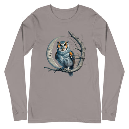 moon, owl men's tree shirt