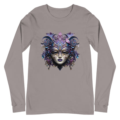 women's Mardi Gras mask Long sleeve shirt