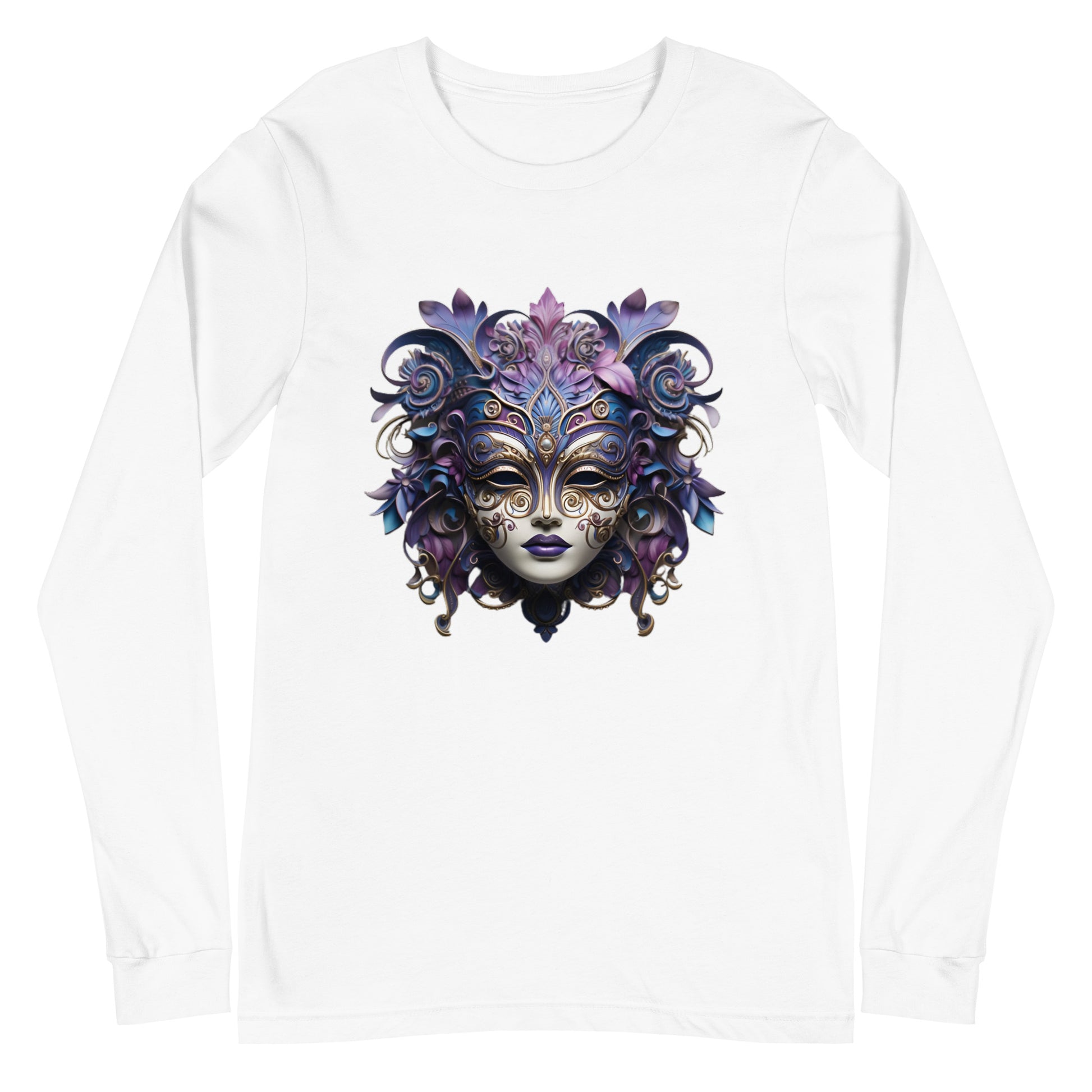 Mardi Gras Mask women's long sleeve tee