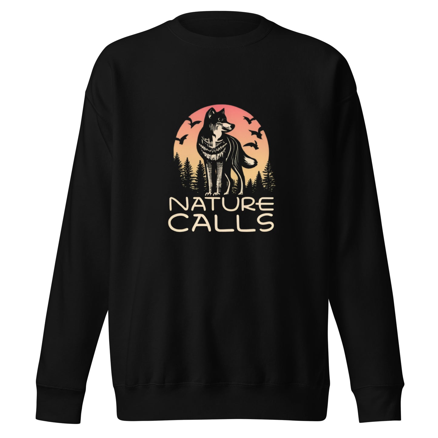 Nature Calls Wolf Men's Premium Sweatshirt