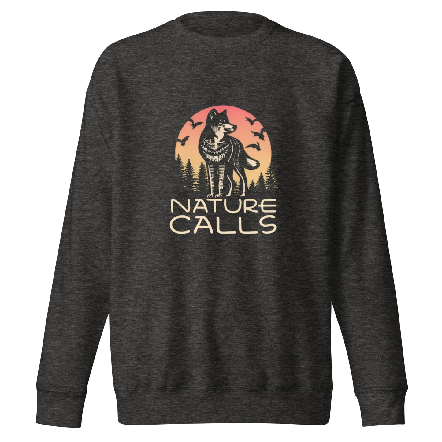 Nature Calls Wolf Men's Premium Sweatshirt