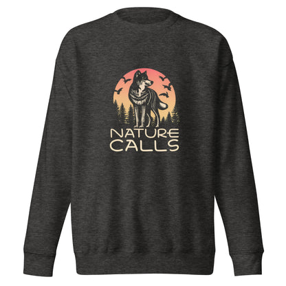 Nature Calls Wolf Men's Premium Sweatshirt