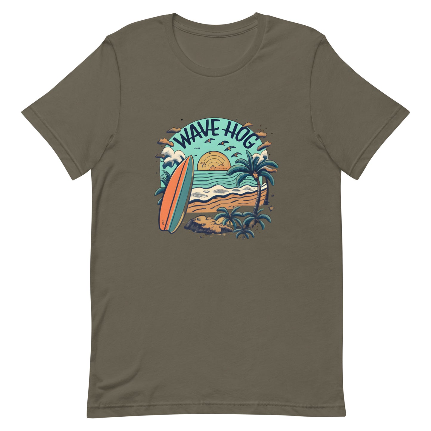 men's surfing theme t-shirt