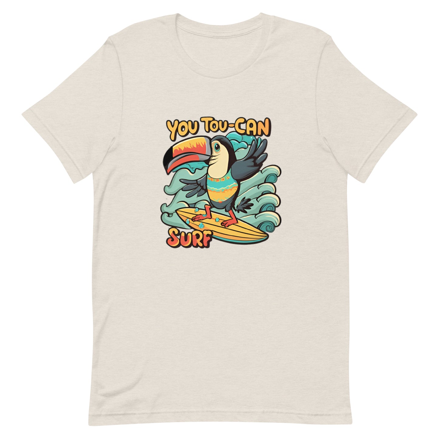 Toucan Bird surfing t-shirt