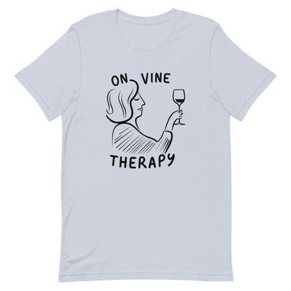 women's wine therapy t-shirt