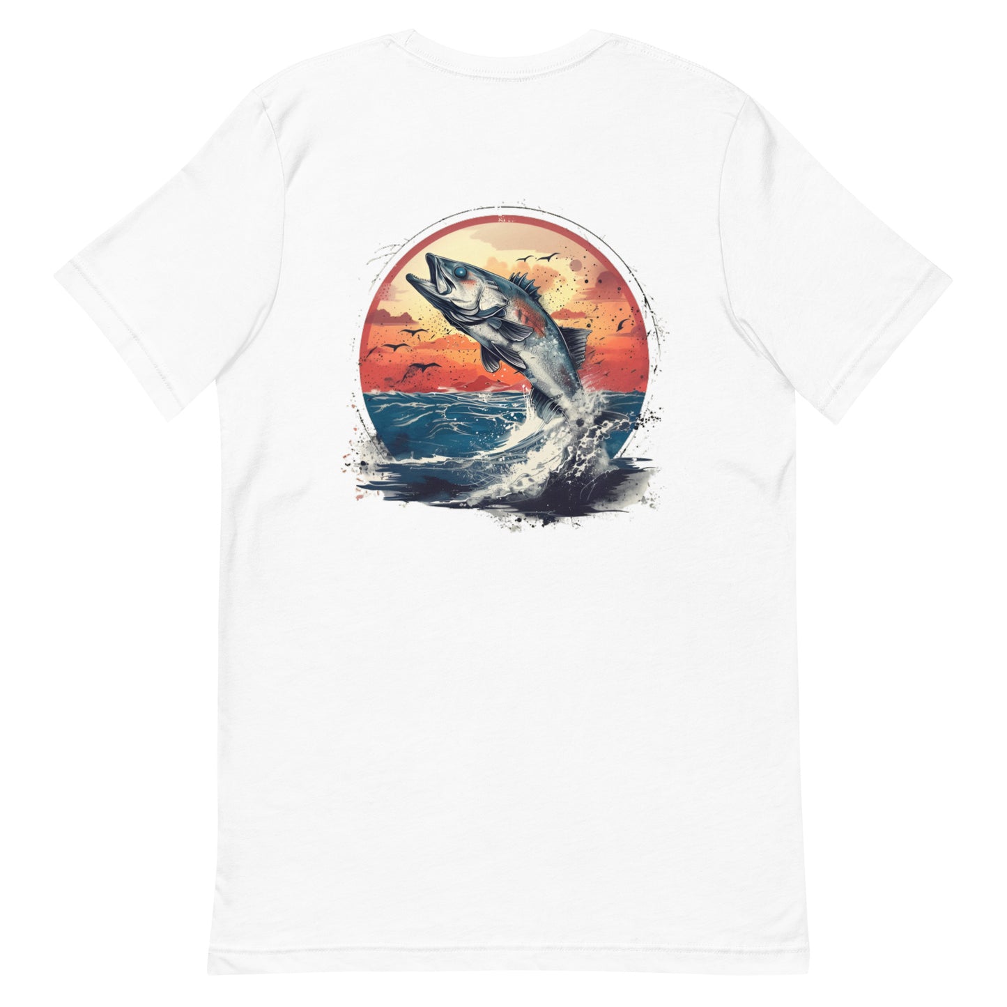 fish sunset men's t-shirt