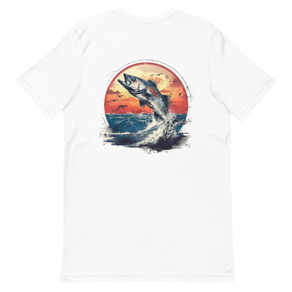 fish sunset men's t-shirt