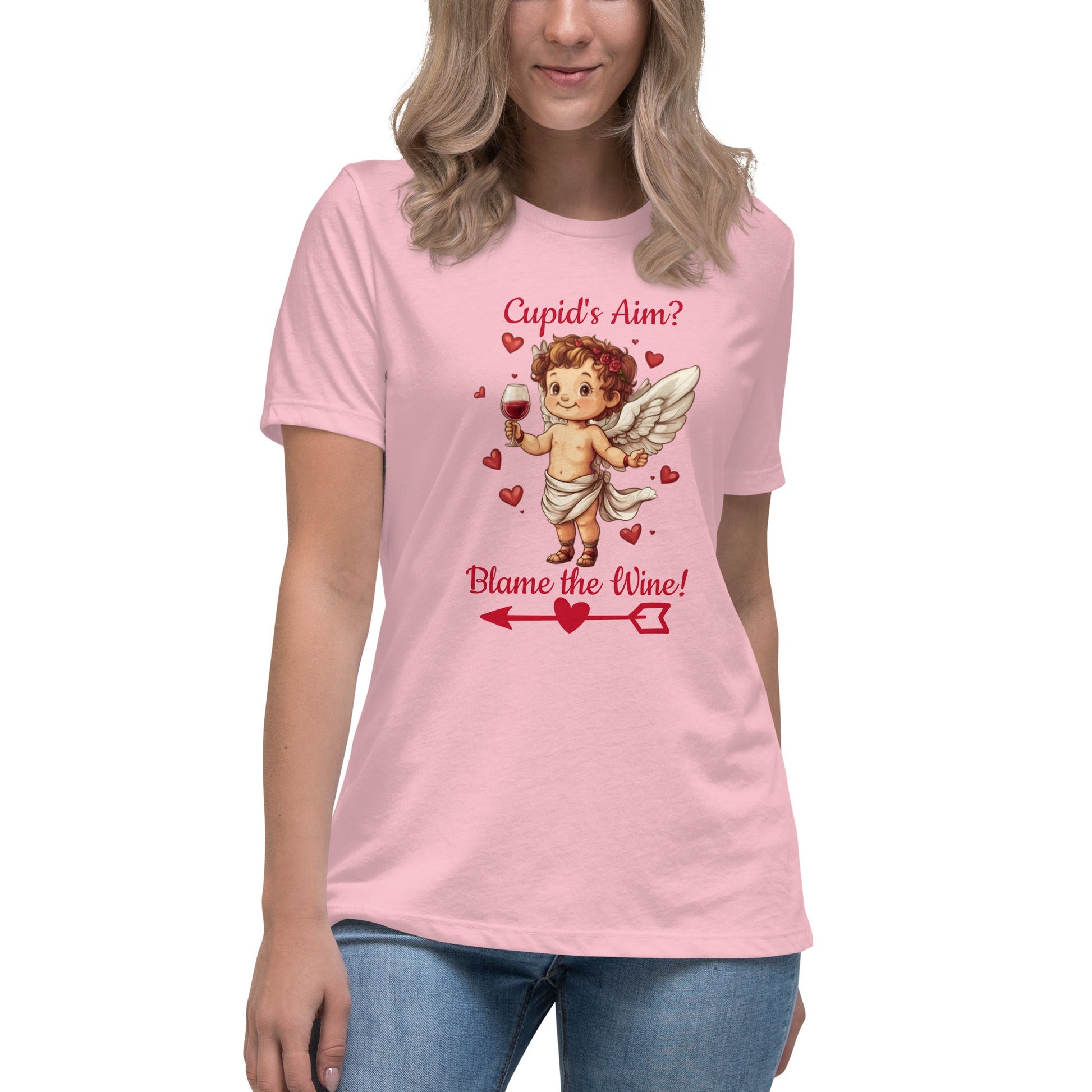 Valentine's Blame the Wine Women's Relaxed T-Shirt - Ruppy's Creations