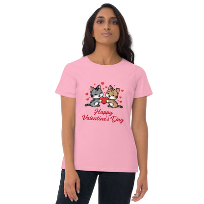 Valentine's Day Kittens Women's Fashion Fit Tee - Ruppy's Creations