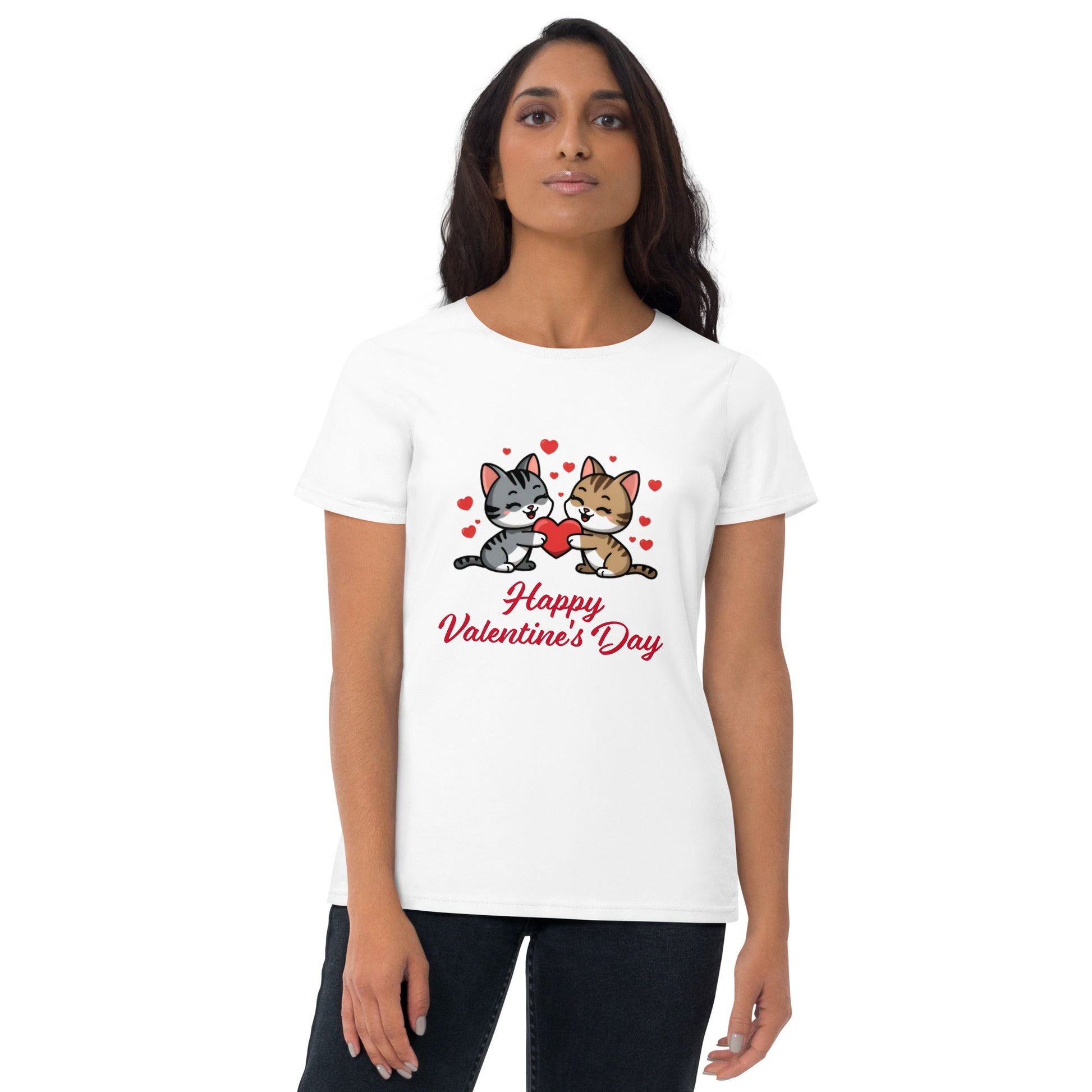 Valentine's Day Kittens Women's Fashion Fit Tee - Ruppy's Creations