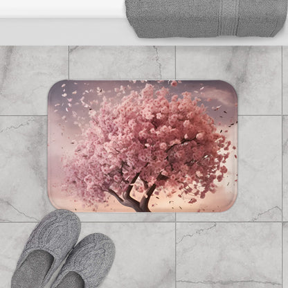 Very Cherry Blossom Memory Foam Bath Mat - Ruppy's Creations