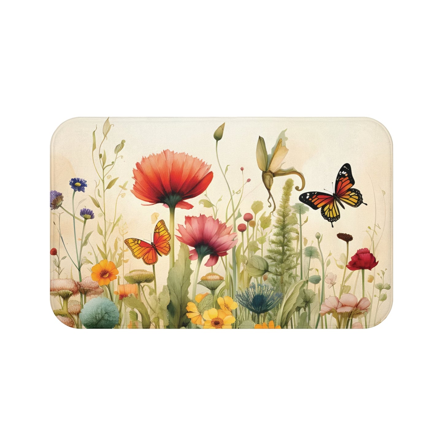 Visions of Spring Memory Foam Bath Mat - Ruppy's Creations