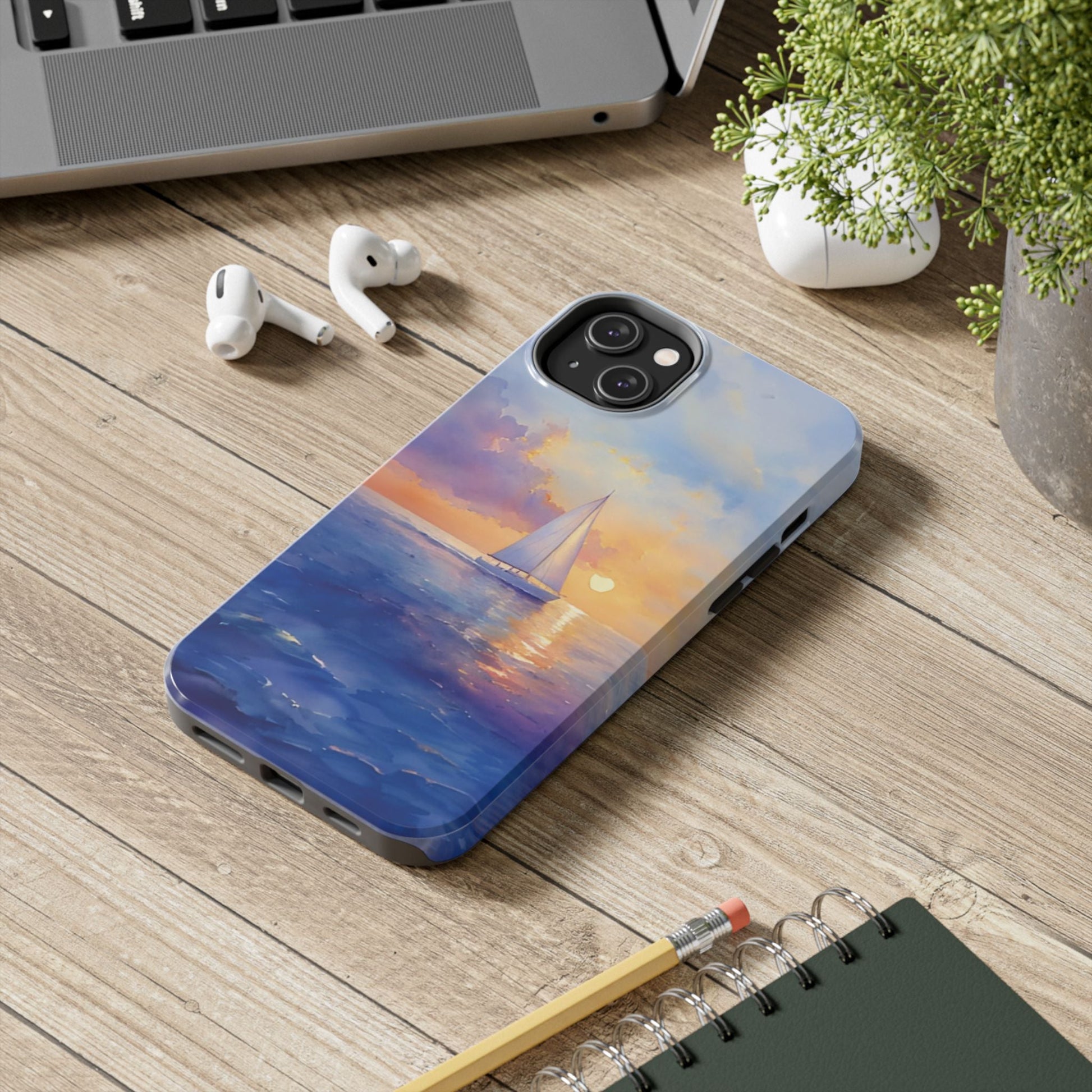 Watercolor Sailing Tough Phone Case for iphone & Samsung - Ruppy's Creations