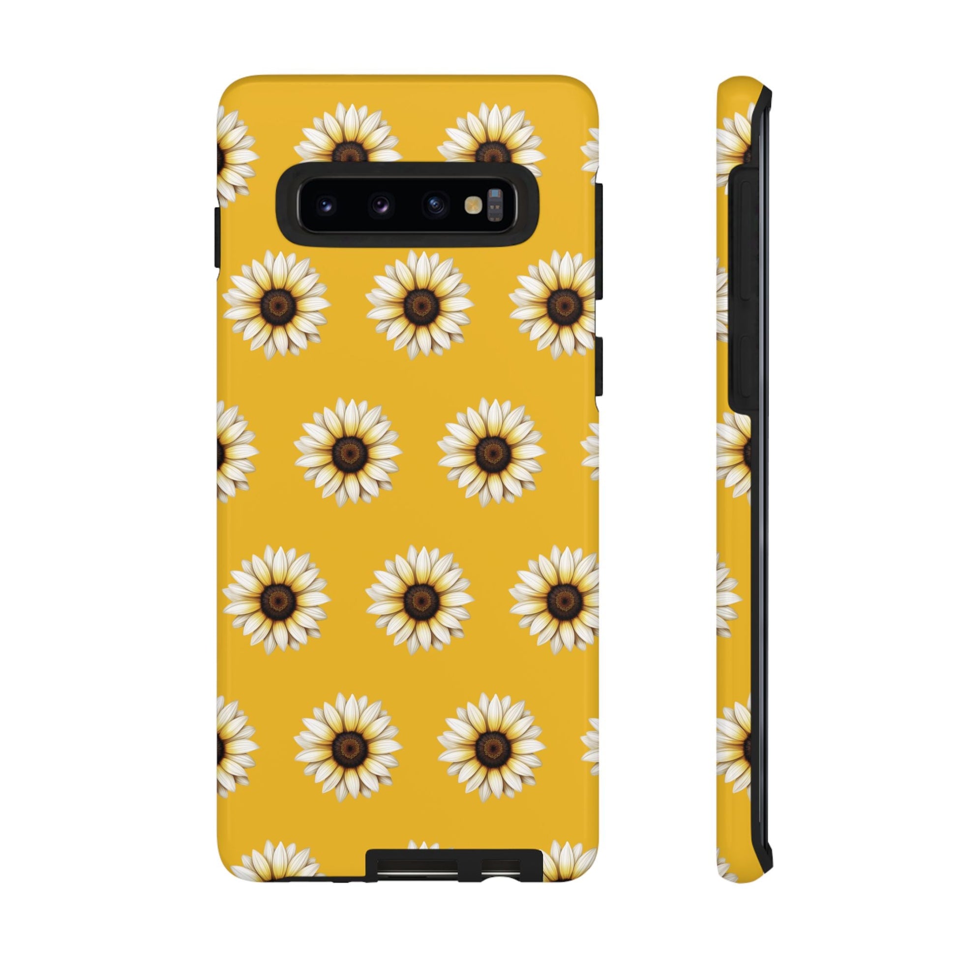 White Sunflower Yellow Tough Cell Phone Case - Ruppy's Creations