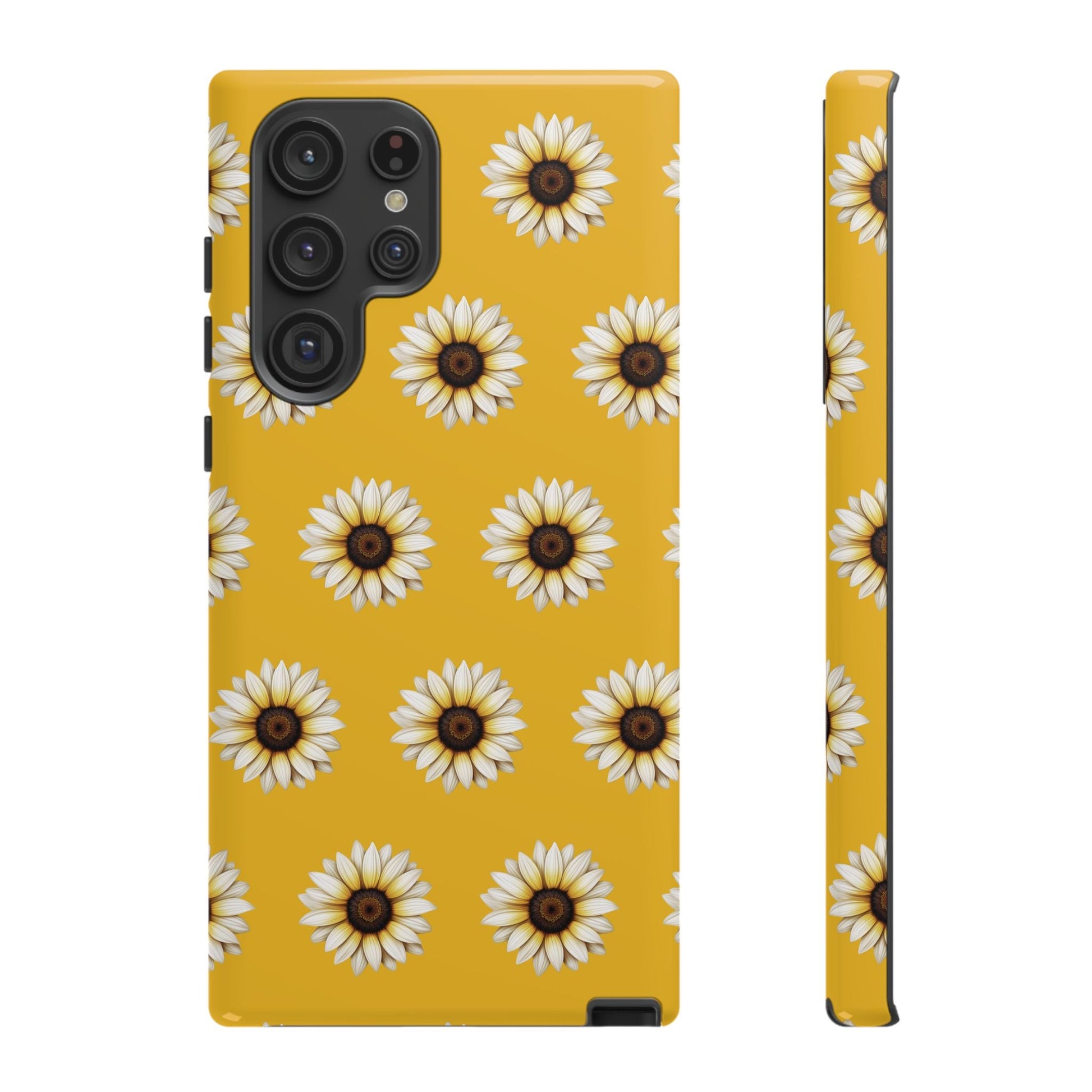 White Sunflower Yellow Tough Cell Phone Case - Ruppy's Creations