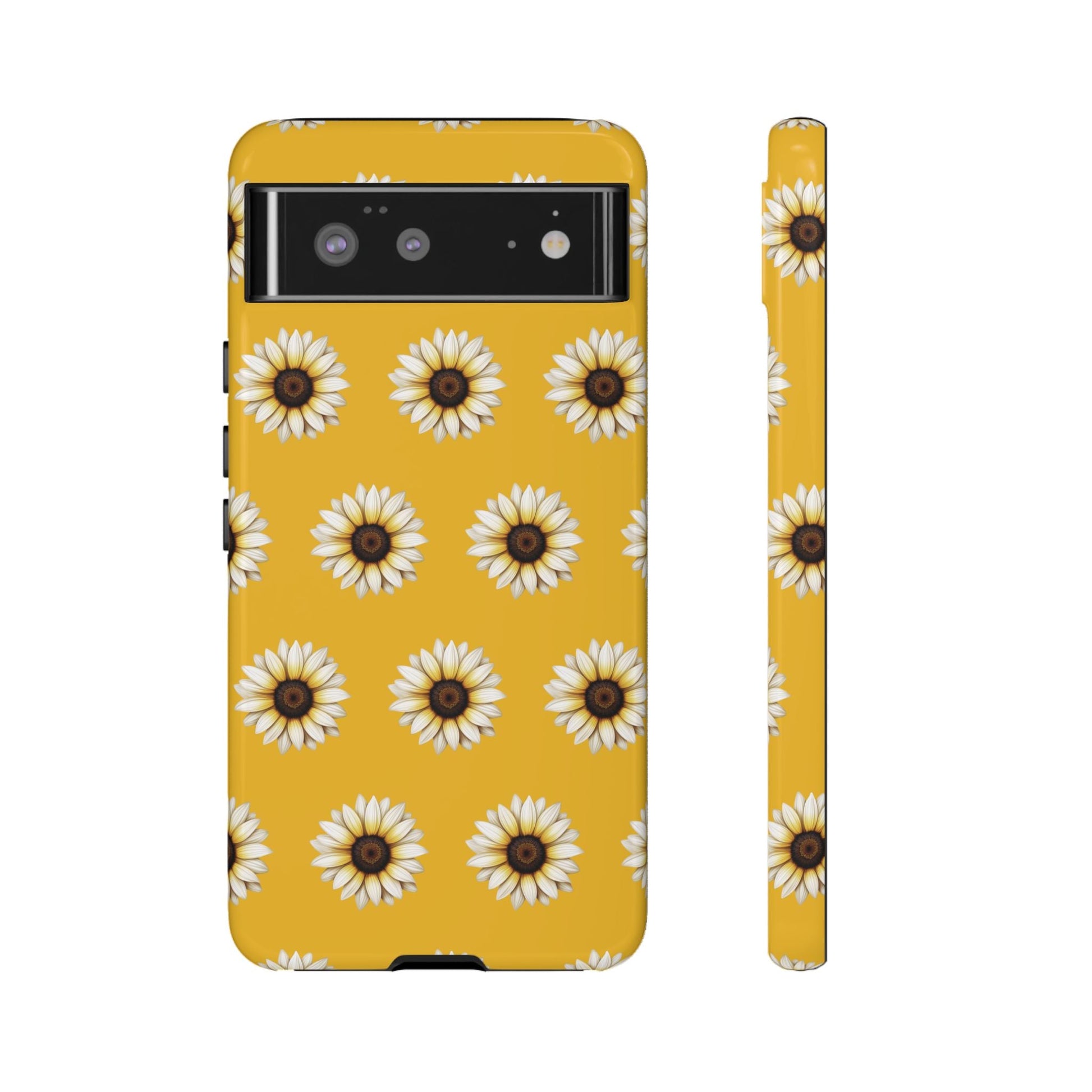 White Sunflower Yellow Tough Cell Phone Case - Ruppy's Creations