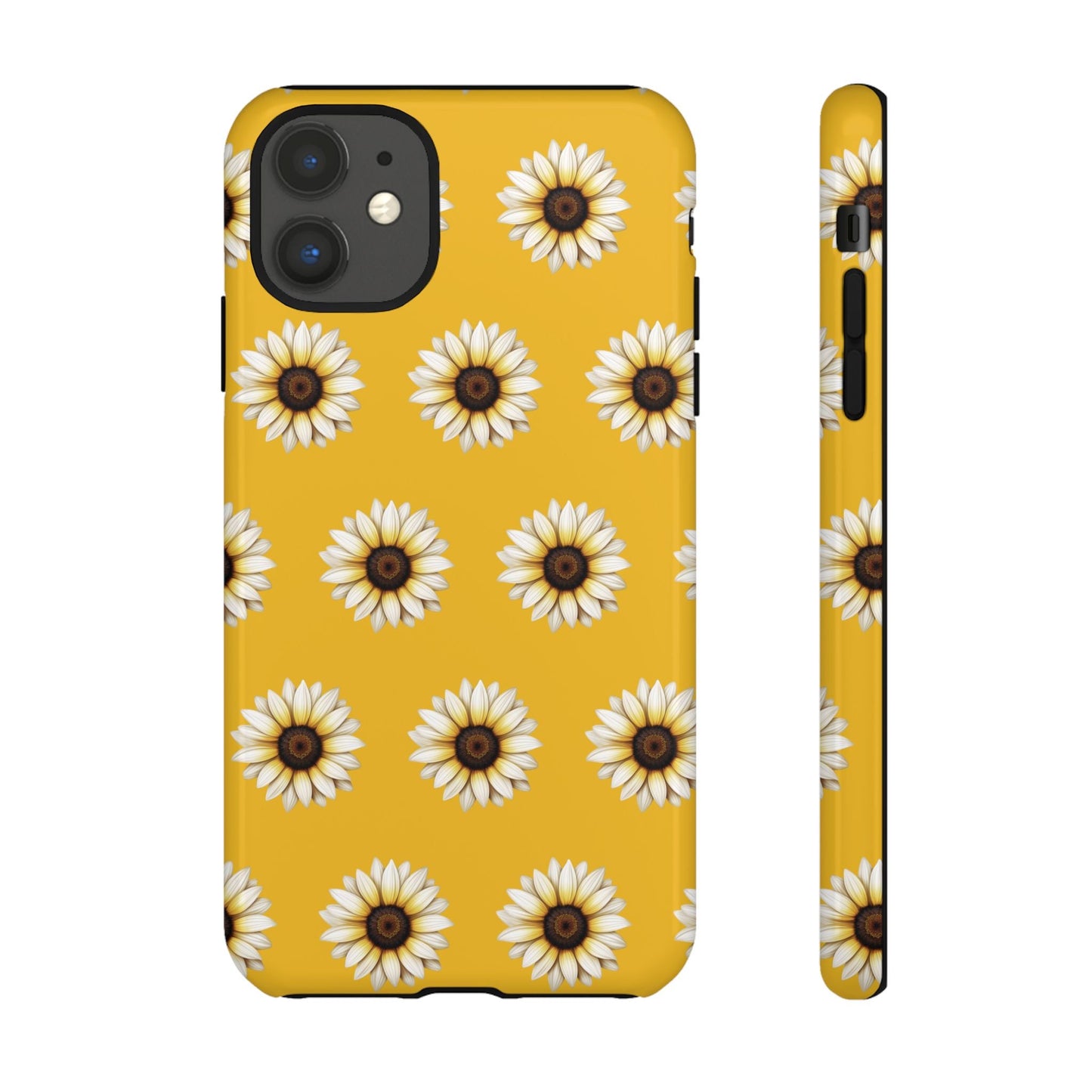 White Sunflower Yellow Tough Cell Phone Case - Ruppy's Creations