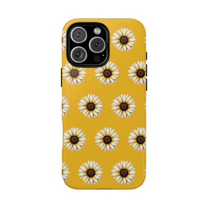 White Sunflower Yellow Tough Cell Phone Case - Ruppy's Creations