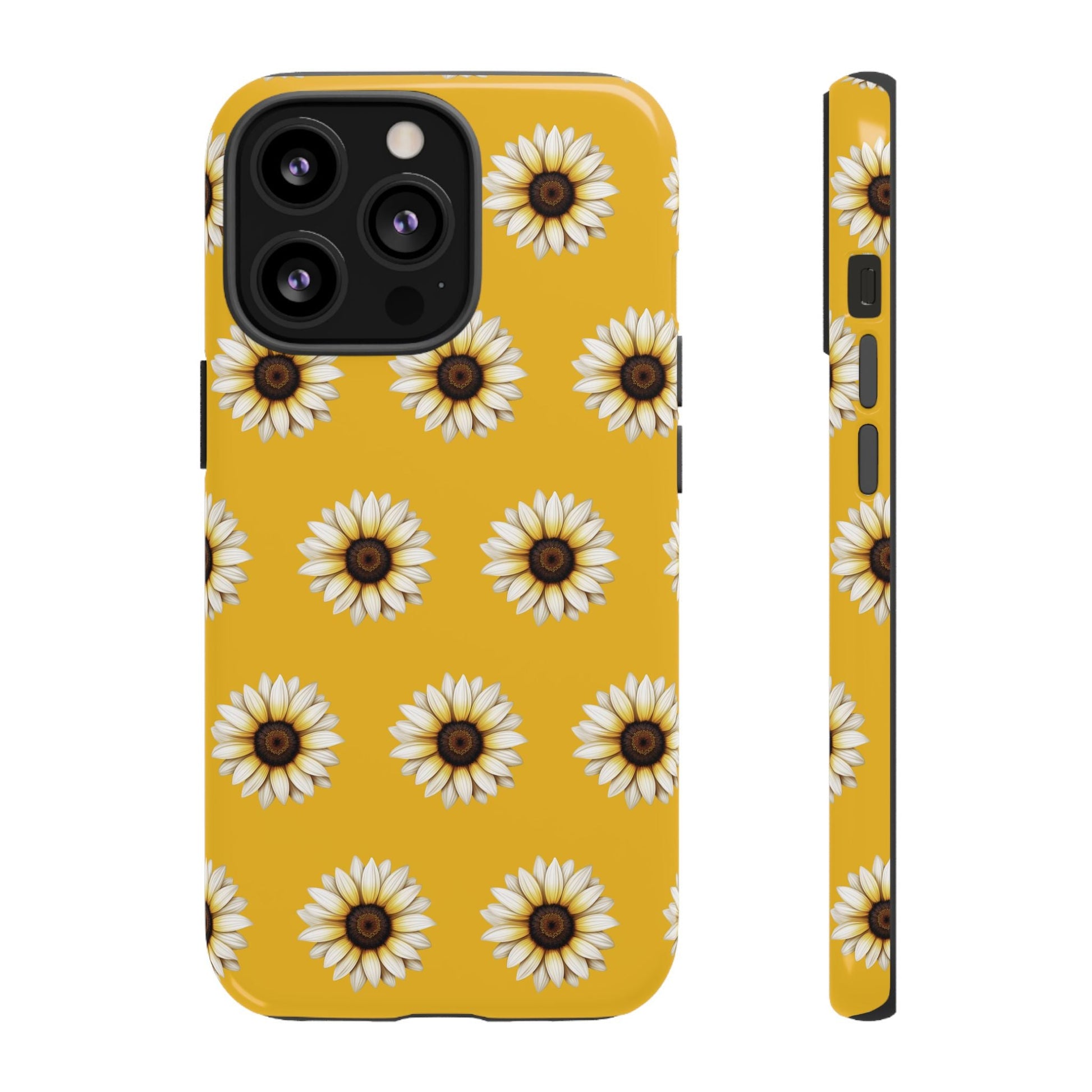 White Sunflower Yellow Tough Cell Phone Case - Ruppy's Creations