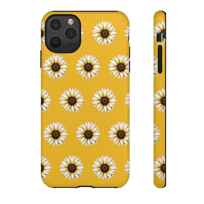 White Sunflower Yellow Tough Cell Phone Case - Ruppy's Creations