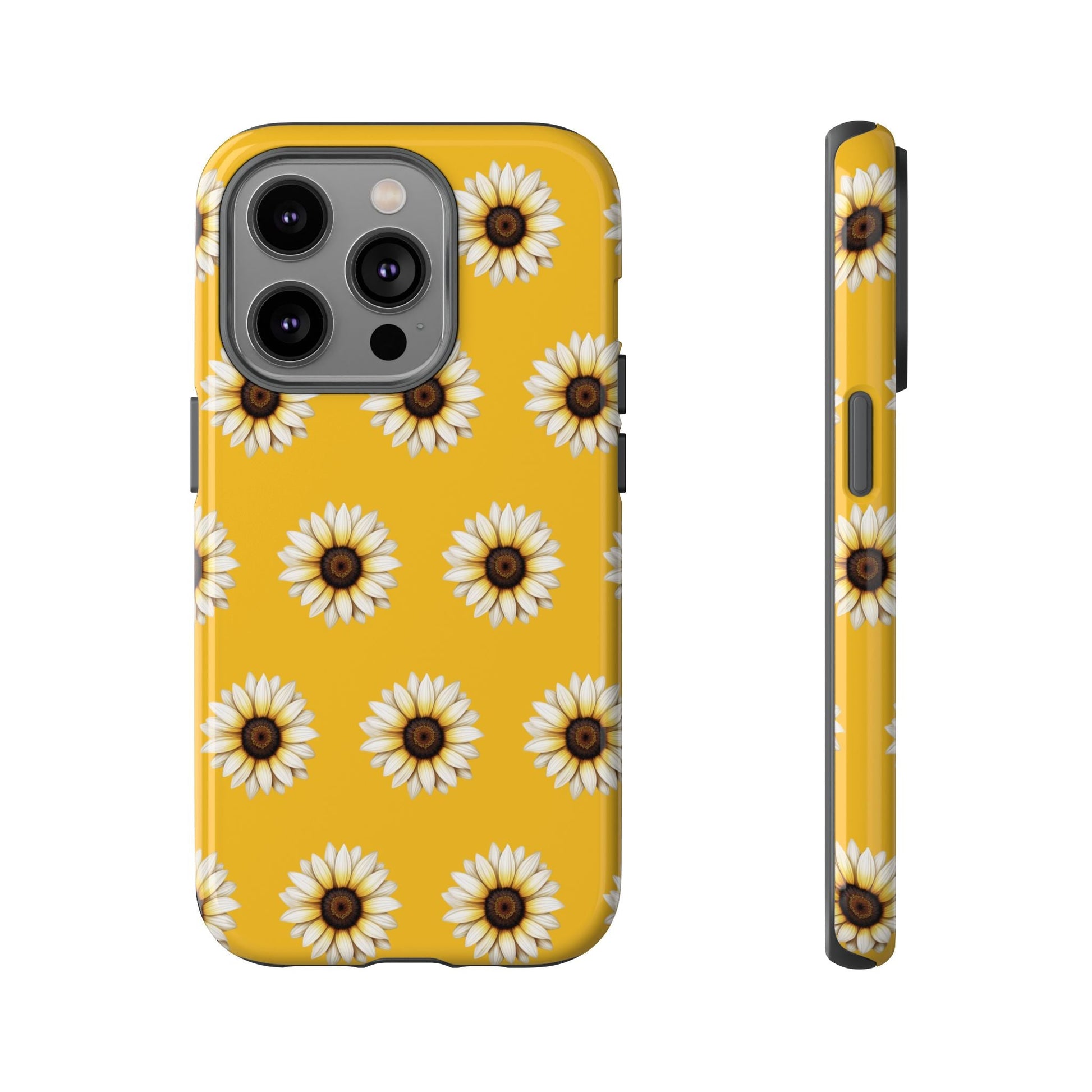 White Sunflower Yellow Tough Cell Phone Case - Ruppy's Creations