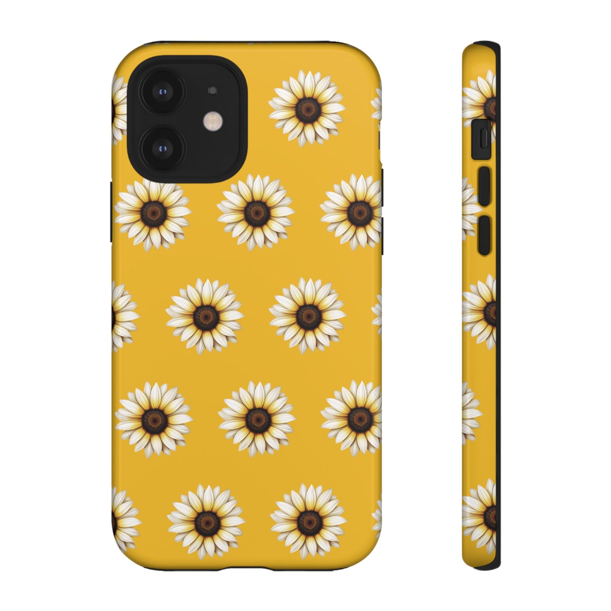 White Sunflower Yellow Tough Cell Phone Case - Ruppy's Creations