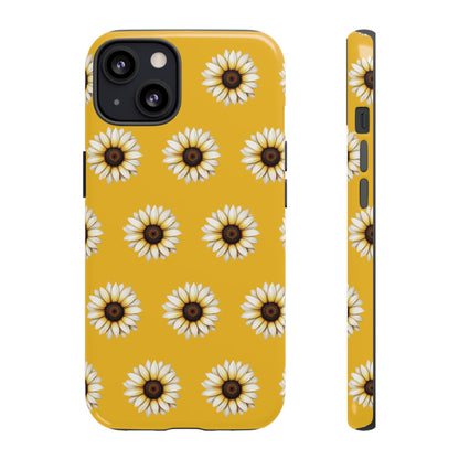 White Sunflower Yellow Tough Cell Phone Case - Ruppy's Creations