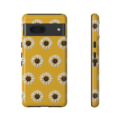 White Sunflower Yellow Tough Cell Phone Case - Ruppy's Creations