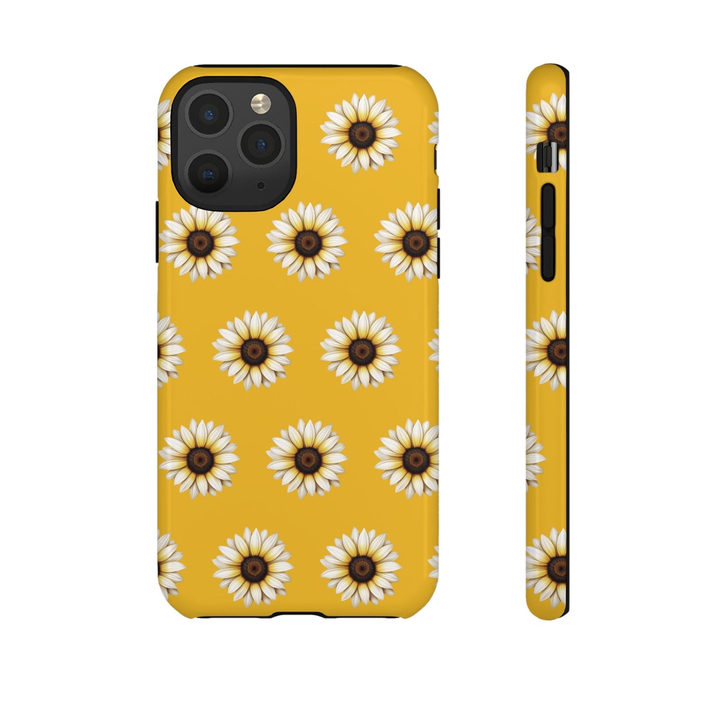 White Sunflower Yellow Tough Cell Phone Case - Ruppy's Creations