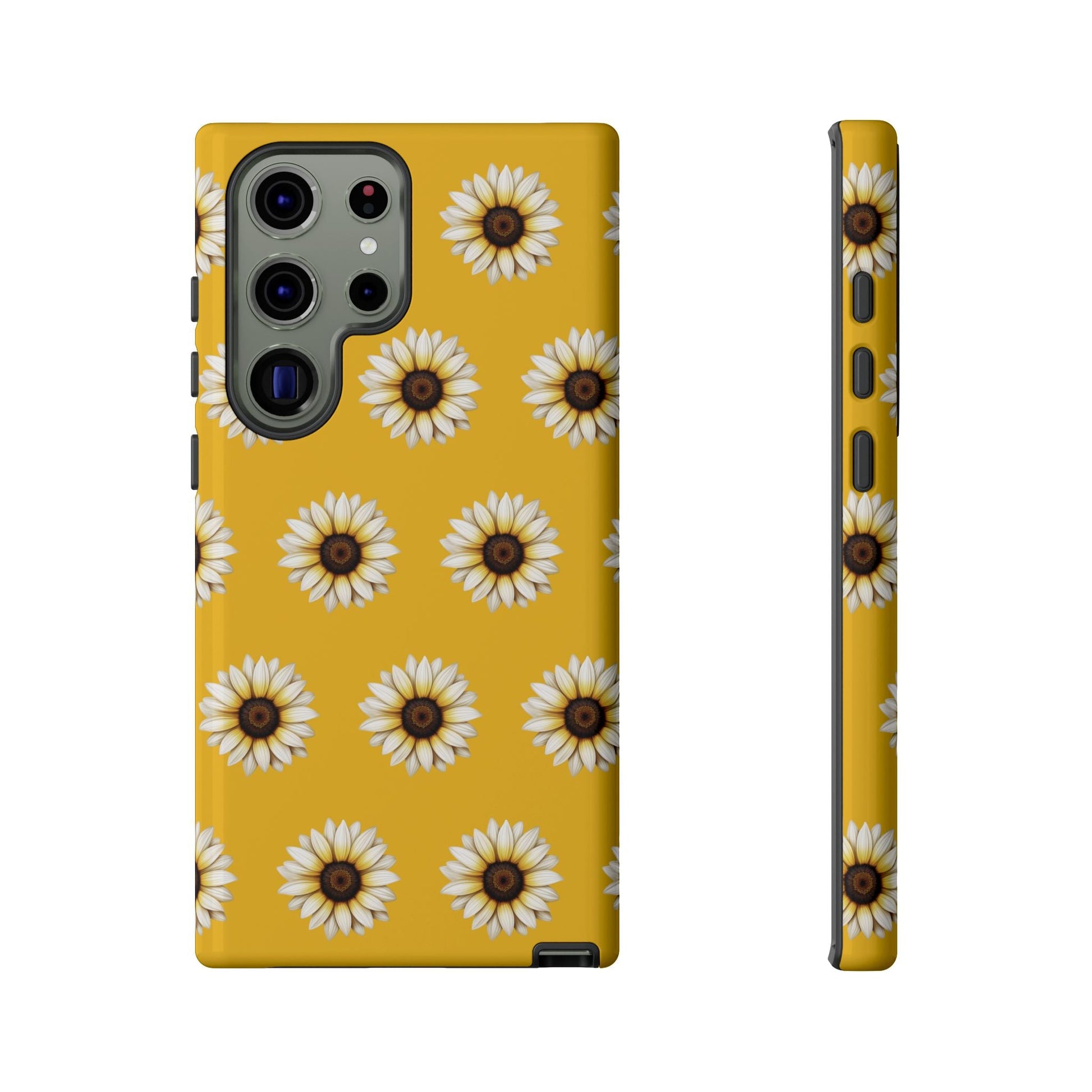 White Sunflower Yellow Tough Cell Phone Case - Ruppy's Creations