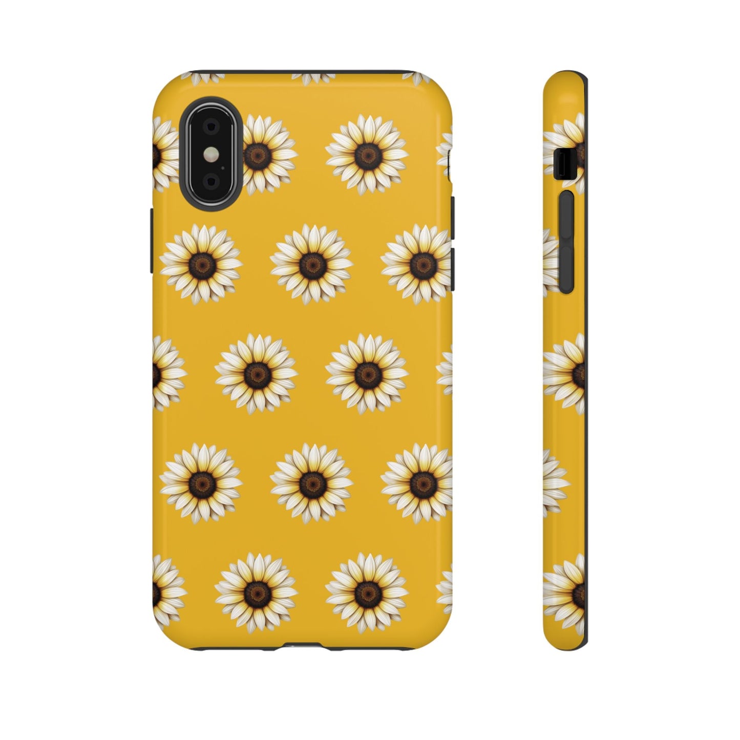 White Sunflower Yellow Tough Cell Phone Case - Ruppy's Creations