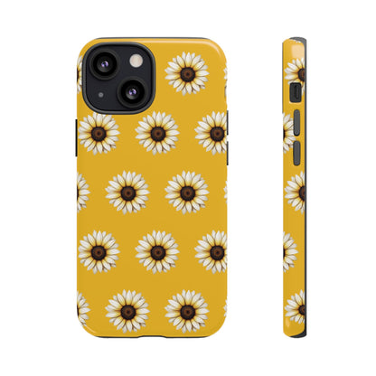 White Sunflower Yellow Tough Cell Phone Case - Ruppy's Creations