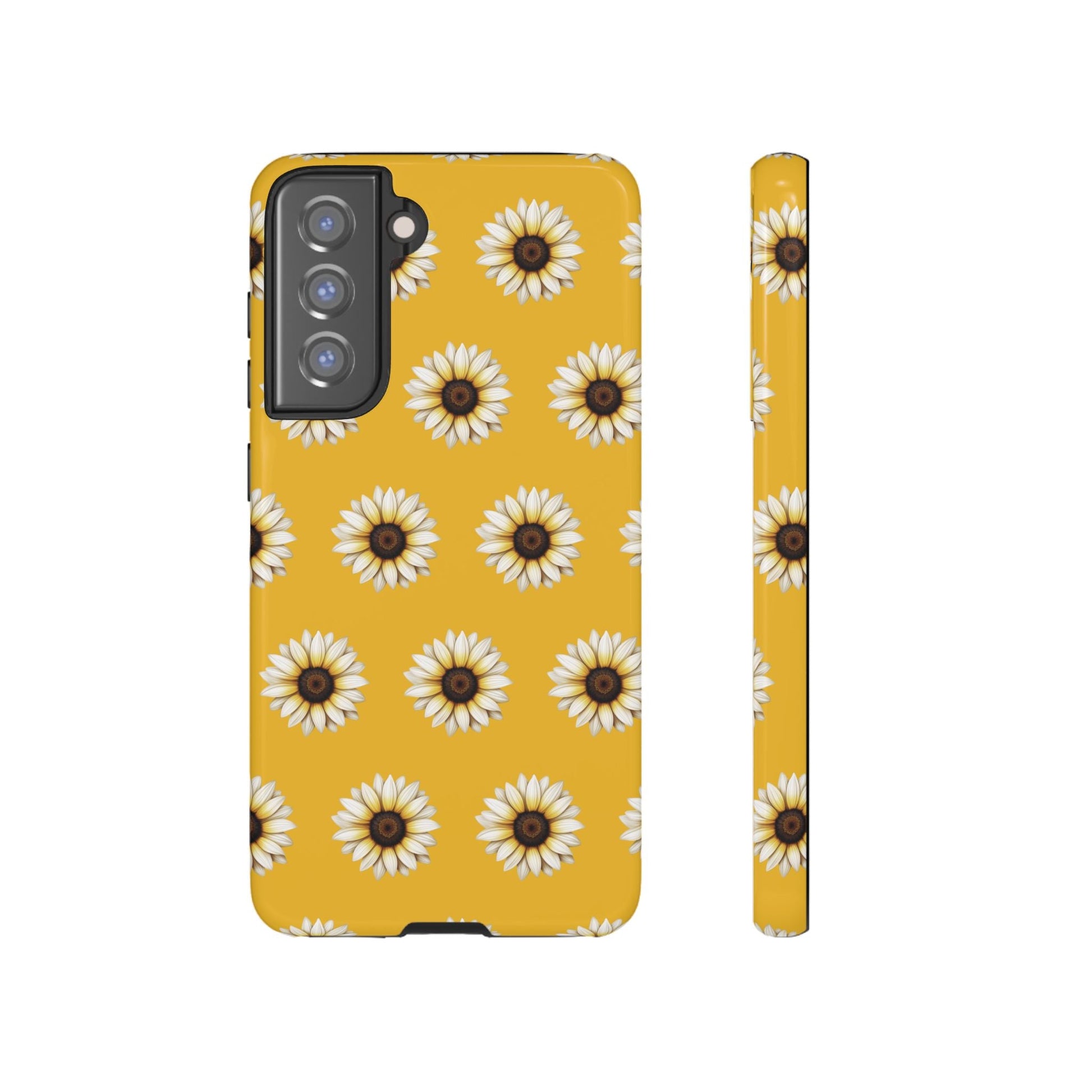 White Sunflower Yellow Tough Cell Phone Case - Ruppy's Creations