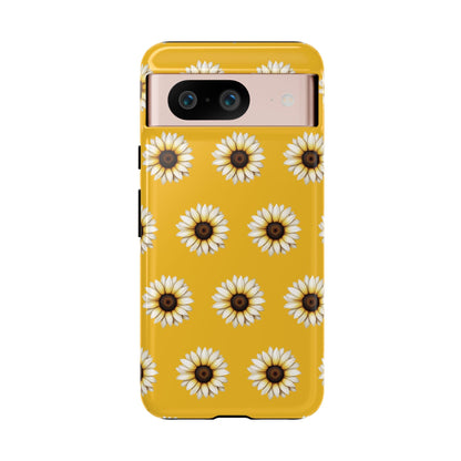 White Sunflower Yellow Tough Cell Phone Case - Ruppy's Creations