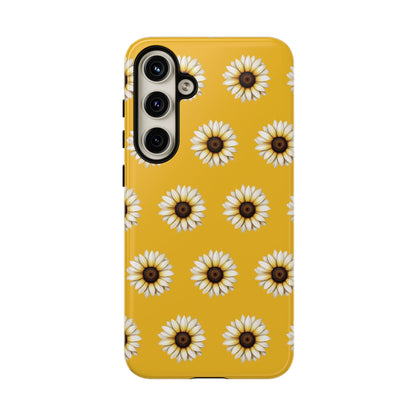 White Sunflower Yellow Tough Cell Phone Case - Ruppy's Creations