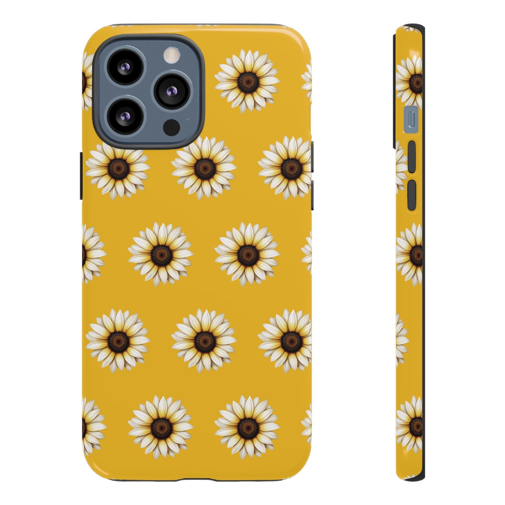 White Sunflower Yellow Tough Cell Phone Case - Ruppy's Creations