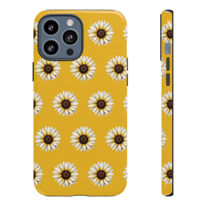 White Sunflower Yellow Tough Cell Phone Case - Ruppy's Creations