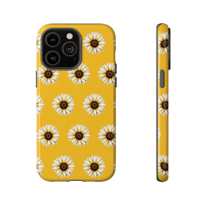 White Sunflower Yellow Tough Cell Phone Case - Ruppy's Creations