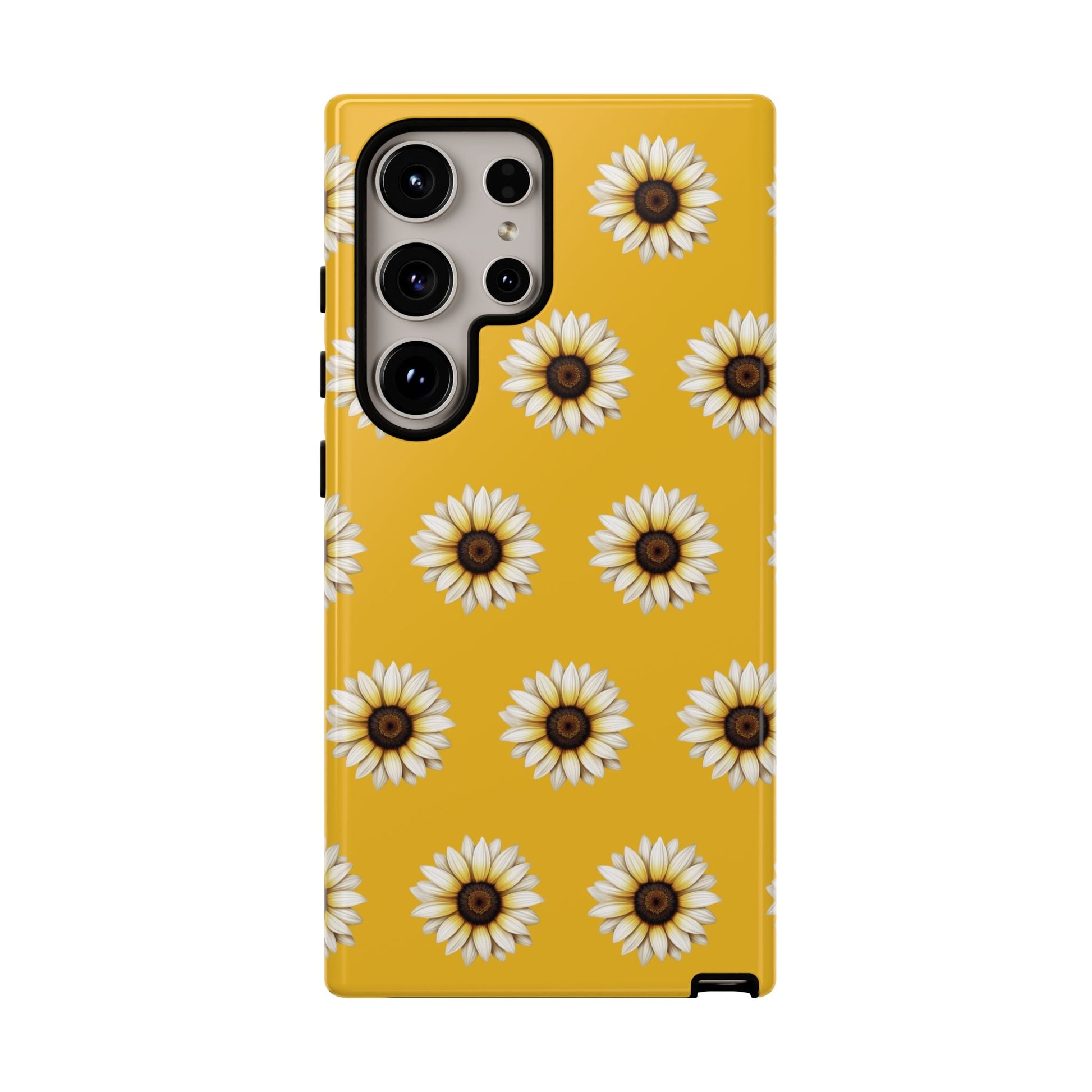 White Sunflower Yellow Tough Cell Phone Case - Ruppy's Creations