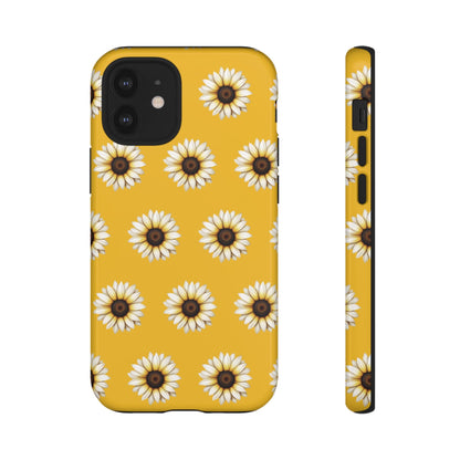 White Sunflower Yellow Tough Cell Phone Case - Ruppy's Creations