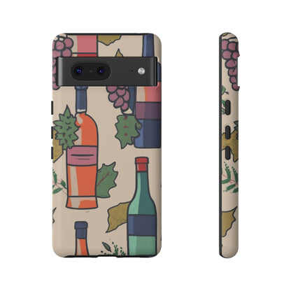 Wine Bottles & Grapes Tough Cell Phone Case - Ruppy's Creations