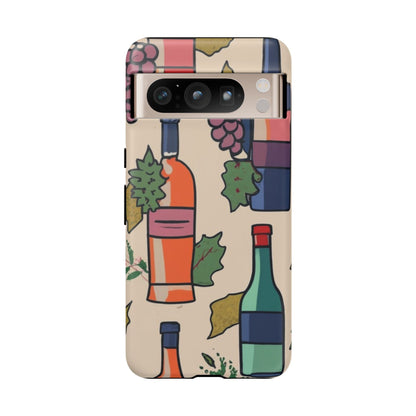 Wine Bottles & Grapes Tough Cell Phone Case - Ruppy's Creations