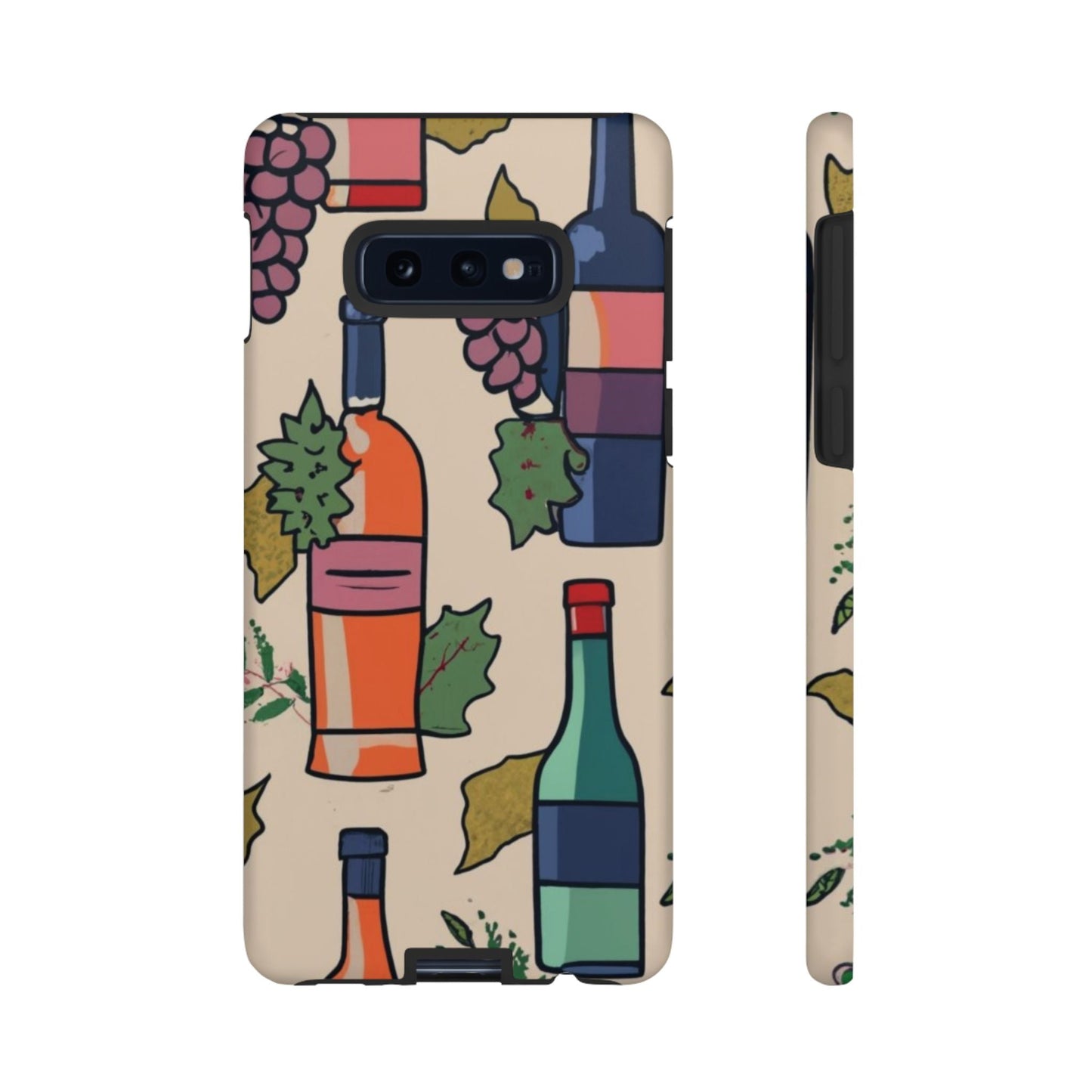 Wine Bottles & Grapes Tough Cell Phone Case - Ruppy's Creations