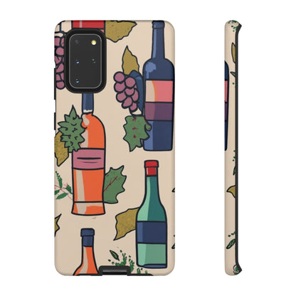 Wine Bottles & Grapes Tough Cell Phone Case - Ruppy's Creations