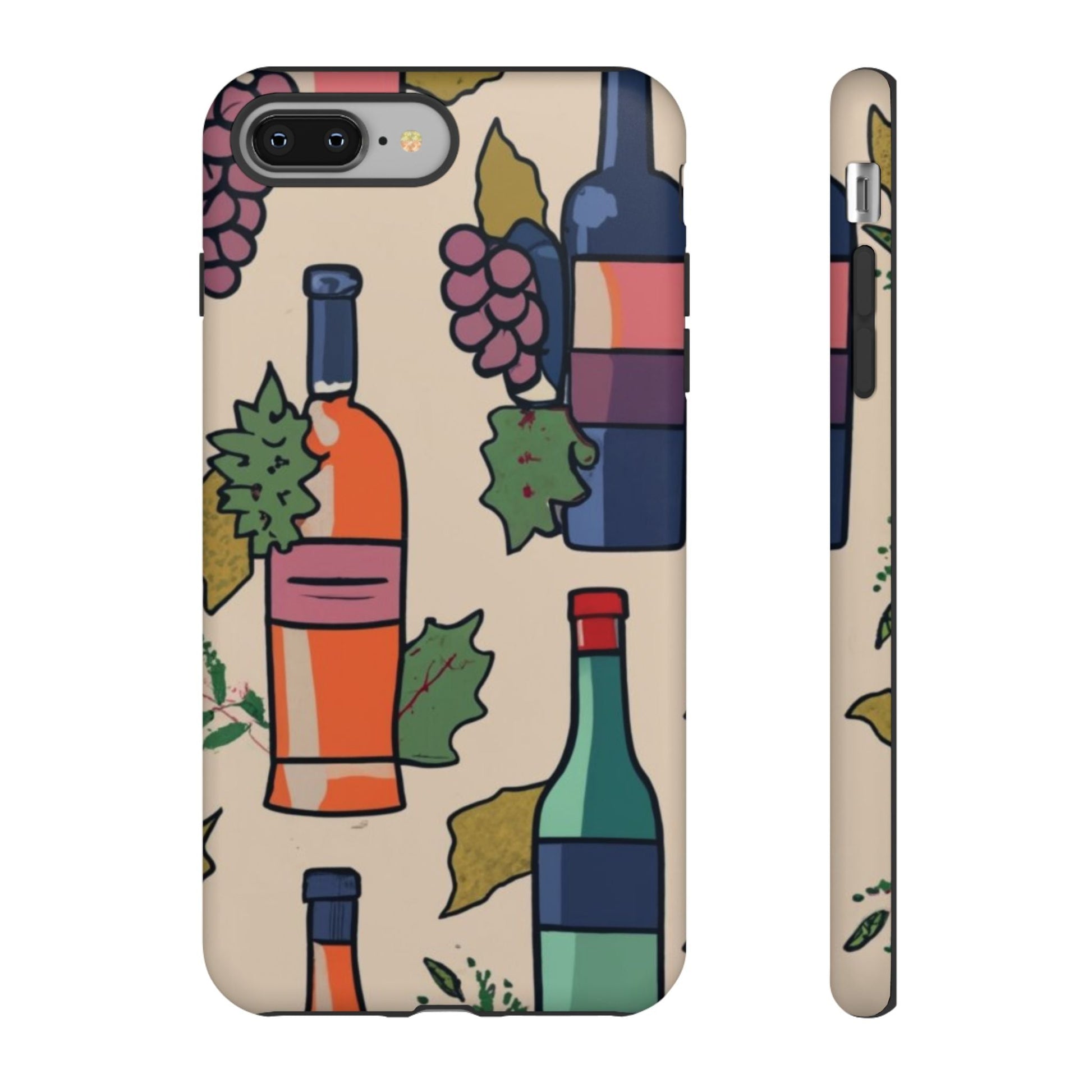 Wine Bottles & Grapes Tough Cell Phone Case - Ruppy's Creations