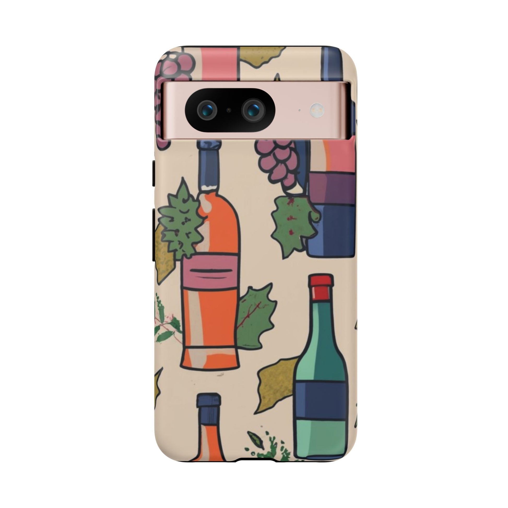 Wine Bottles & Grapes Tough Cell Phone Case - Ruppy's Creations