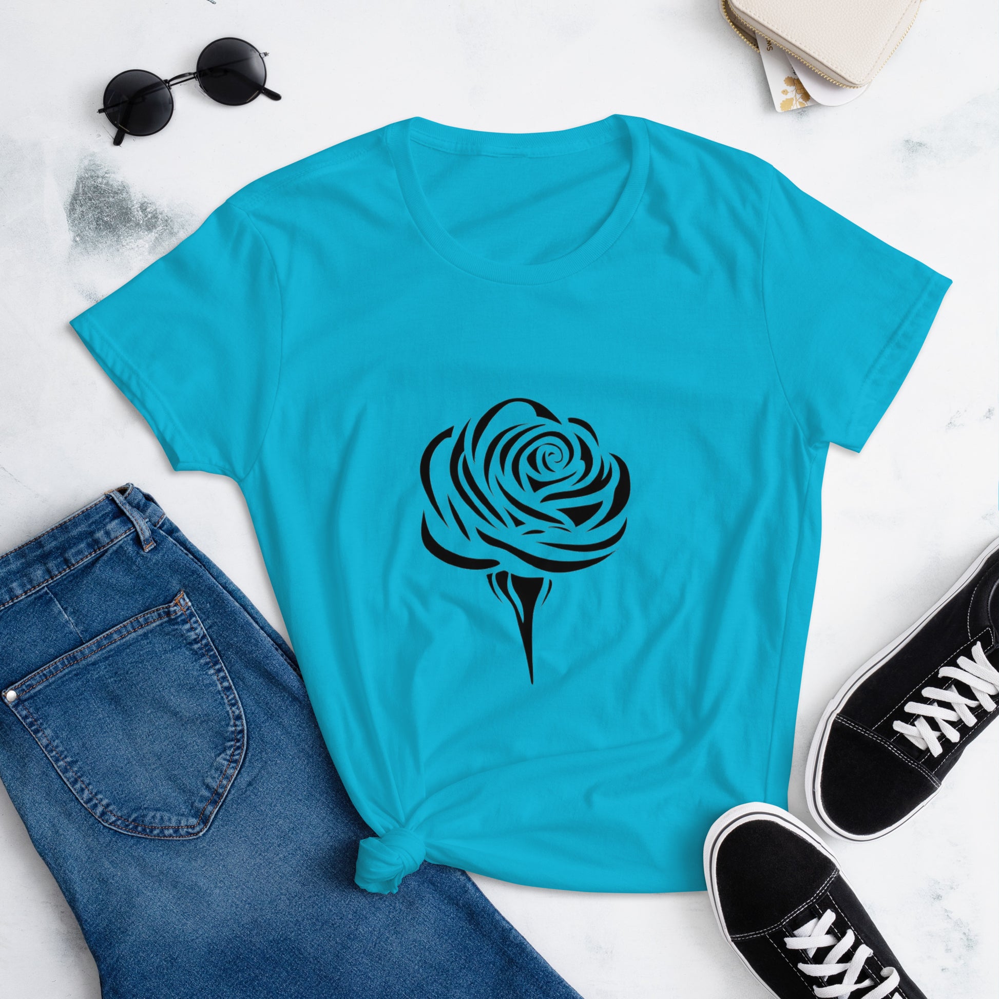 women's rose tee 