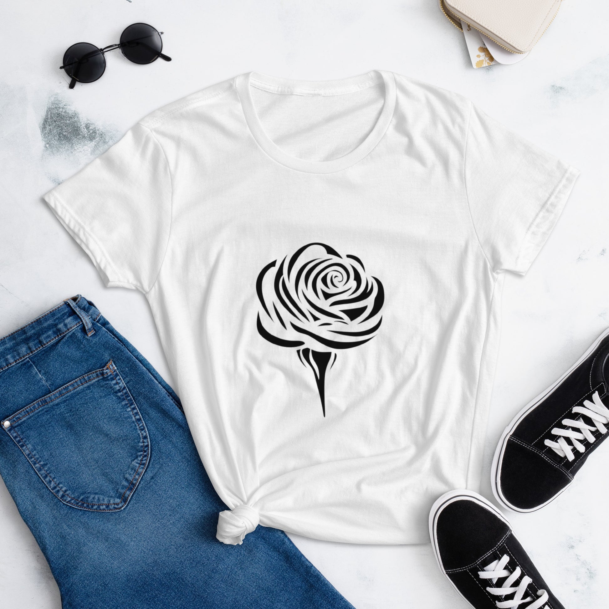 Rose t-shirt for women