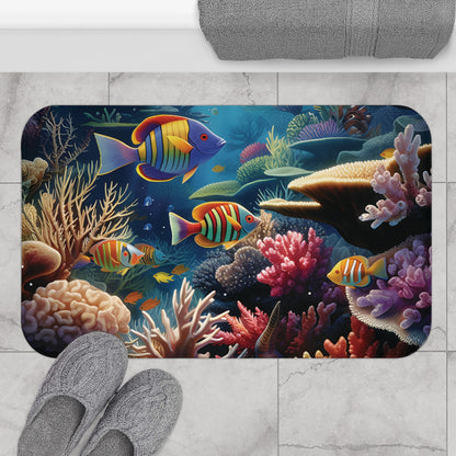 Wonders of the Sea Memory Foam Bath Mat - Ruppy's Creations