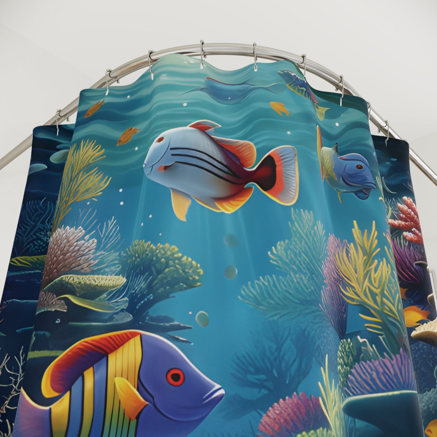 Wonders of the Sea Polyester Shower Curtain - Ruppy's Creations